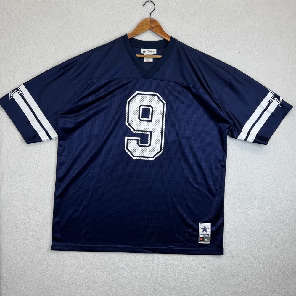 Dallas Cowboys Tony Romo‎ 9 NFL Football Jersey Men's 2XL Navy Blue Authentic